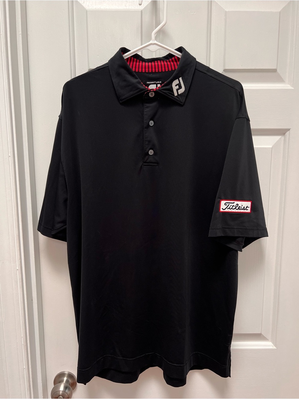 FootJoy x Titleist Men's Black Performance Golf Polo